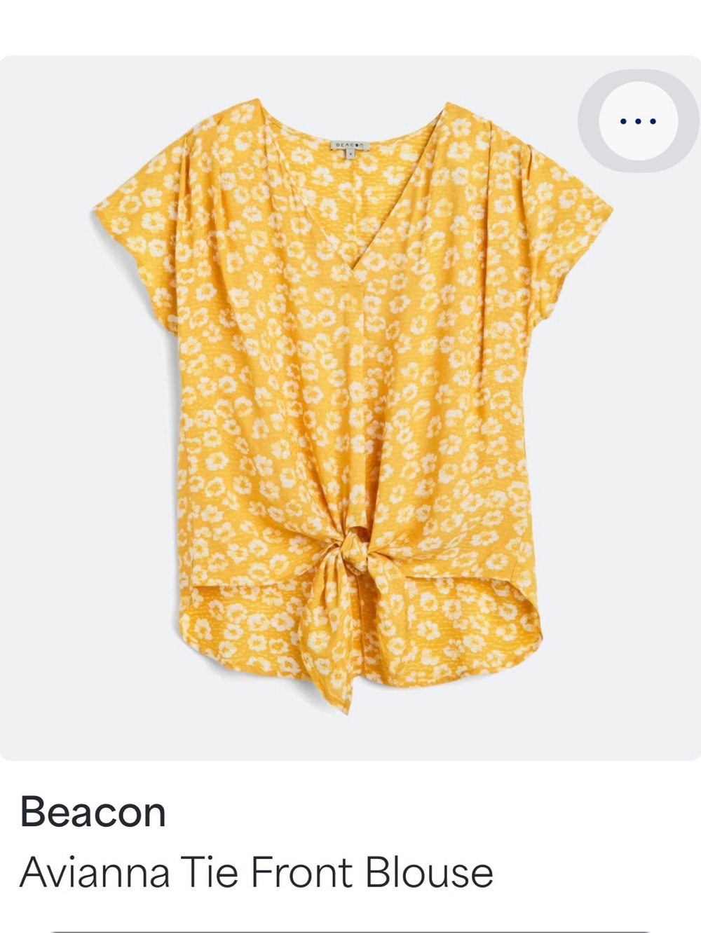 Beacon Yellow Floral V-Neck Flutter Sleeve Blouse